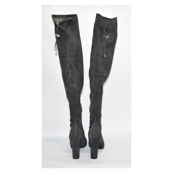 Sam Edelman 'kent' Sz 10 Over-the-Knee Dark Gray Suede Boots OTK T3 - Picture 5 of 7